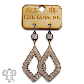 Pointed bead teardrop earring, Austrian crystal