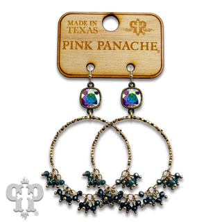 Cluster bead earring, Austrian crystal