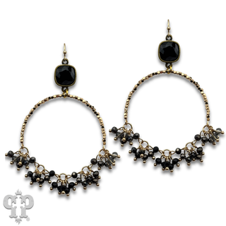 Cluster bead earring, Austrian crystal