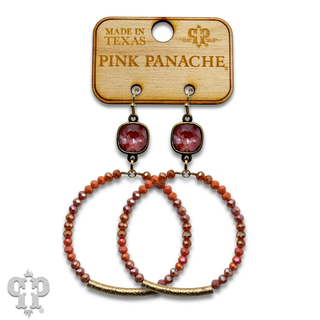 Beaded circle earring, Austrian crystal