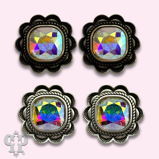 Western ruffle edge post earring