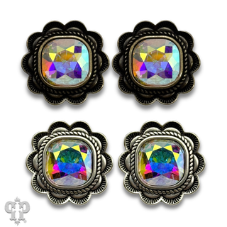 Western ruffle edge post earring