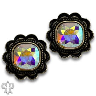 Western ruffle edge post earring