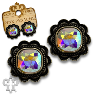 Western ruffle edge post earring
