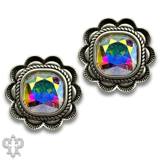 Western ruffle edge post earring