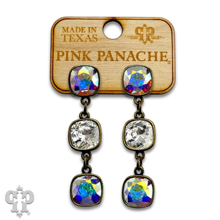 Triple Austrian crystal drop earring