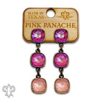 Triple Austrian crystal drop earring