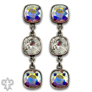 Triple Austrian crystal drop earring