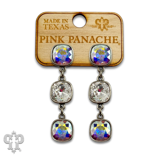Triple Austrian crystal drop earring