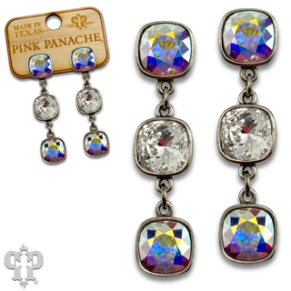 Triple Austrian crystal drop earring