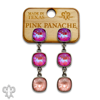 Triple Austrian crystal drop earring