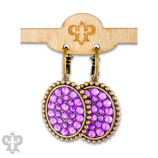 Neon Austrian crystal oval earring