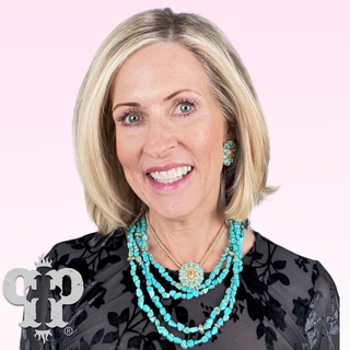 Turquoise and 18k gold dipped multi-strand necklace