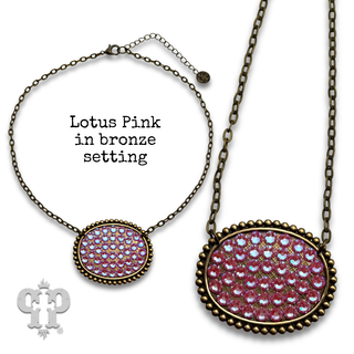 Austrian crystal medium oval necklace