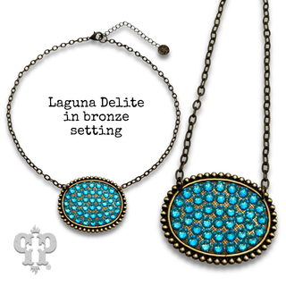 Austrian crystal medium oval necklace