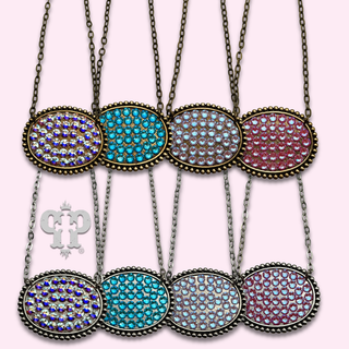 Austrian crystal medium oval necklace