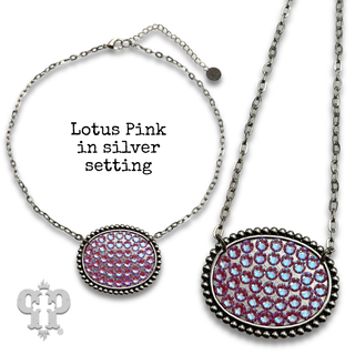 Austrian crystal medium oval necklace