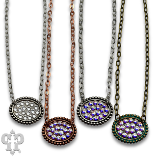 Austrian crystal mini oval necklace