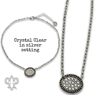 Austrian crystal mini oval necklace