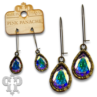 Austrian crystal teardrop earring, large