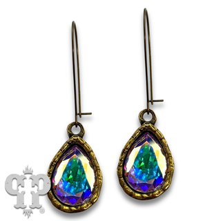 Austrian crystal teardrop earring, large