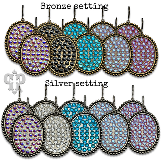 Austrian crystal medium oval earring