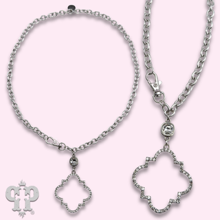 Rhinestone pendant necklace with Austrian crystal