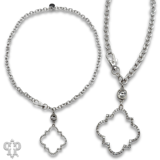 Rhinestone pendant necklace with Austrian crystal