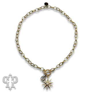 Starburst necklace with Austrian crystal