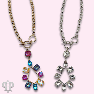 Rhinestone pendant necklace with Austrian crystal