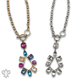 Rhinestone pendant necklace with Austrian crystal