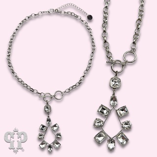 Rhinestone pendant necklace with Austrian crystal