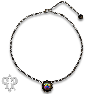 Western ruffle edge drop necklace