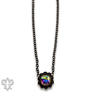 Western ruffle edge drop necklace