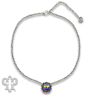 Western ruffle edge drop necklace