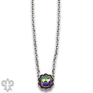 Western ruffle edge drop necklace