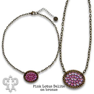 Austrian crystal small oval necklace