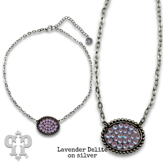 Austrian crystal small oval necklace