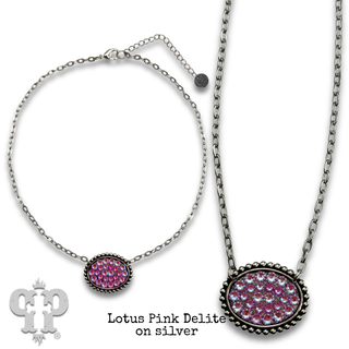 Austrian crystal small oval necklace