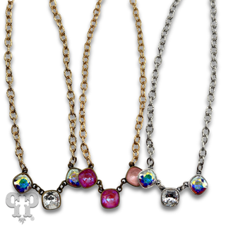 Triple Austrian crystal necklace