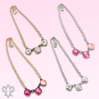 Triple Austrian crystal necklace