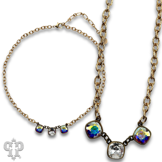 Triple Austrian crystal necklace