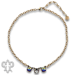 Triple Austrian crystal necklace