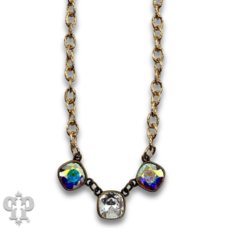 Triple Austrian crystal necklace