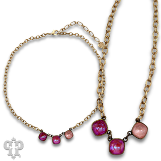 Triple Austrian crystal necklace
