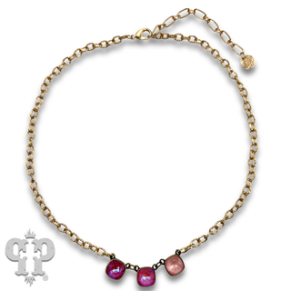 Triple Austrian crystal necklace
