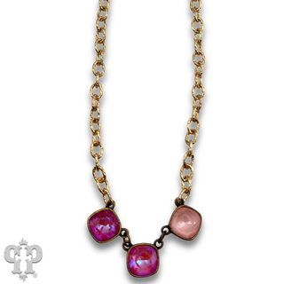 Triple Austrian crystal necklace