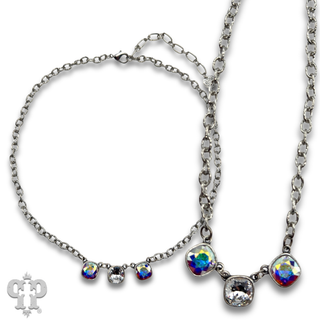 Triple Austrian crystal necklace