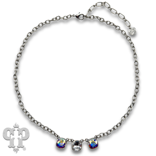 Triple Austrian crystal necklace