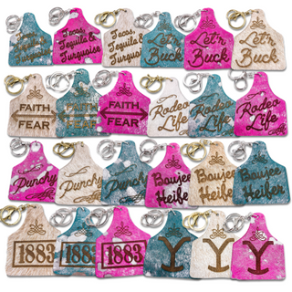Western ear tag key ring Last Call